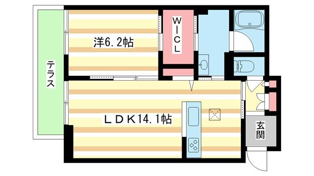 グランクォーレ(1LDK/1階)の間取り写真