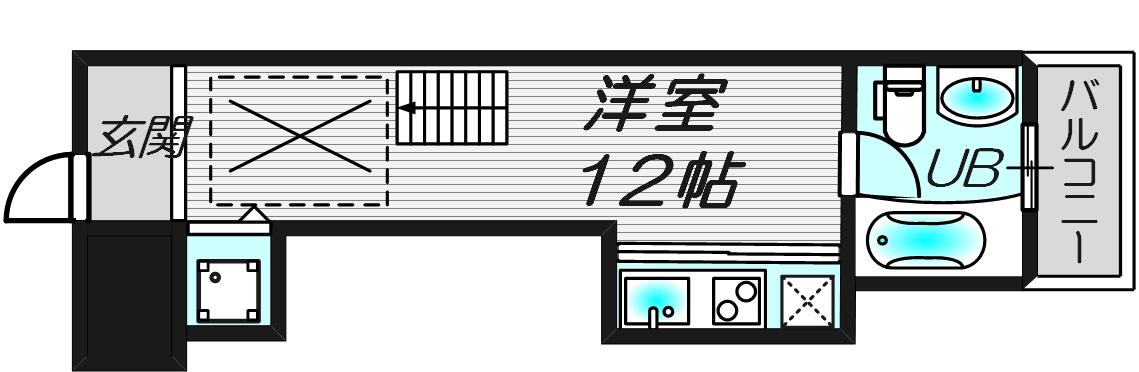 是空弁天(ワンルーム/5階)の間取り写真