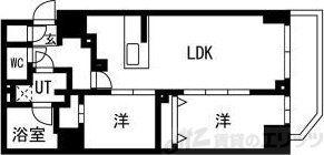 OAKLANCE錦糸町(2LDK/4階)の間取り写真