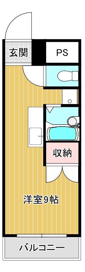 パティオス森(ワンルーム/3階)の間取り写真