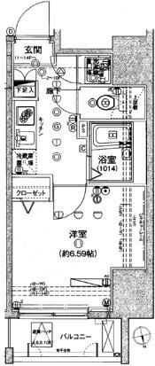VIDA文京本郷(1K/2階)の間取り写真