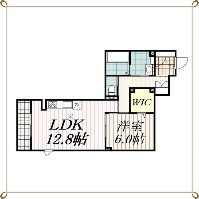 LEXSASU春日(1LDK/1階)の間取り写真