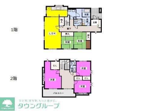 地下鉄空港線 室見駅 徒歩3分 2階建 築36年(5LDK/1階)の間取り写真