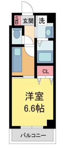 グランデトワールIII(1K/5階)の間取り写真