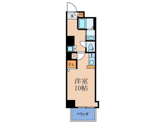 イーストヴィラ梅田(ワンルーム/2階)の間取り写真