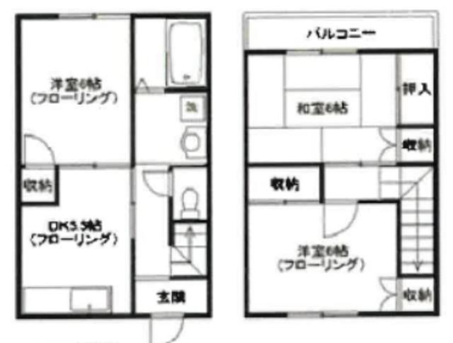 メゾンワタナベ(3DK/1階)の間取り写真