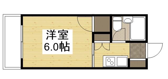 プレアール庚午中(1K/2階)の間取り写真