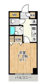 ガーデンハイム7(1K/2階)の間取り写真