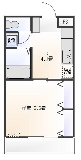 ハイツクラウン(1K/1階)の間取り写真