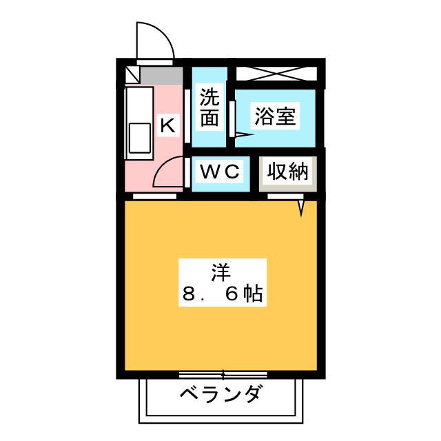 ルイーネ(1K/2階)の間取り写真