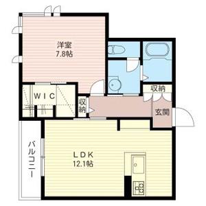 マストライフ三軒茶屋(1LDK/2階)の間取り写真