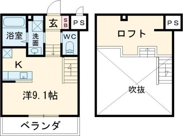 SKIP SQUARE SAKIOKA(ワンルーム/1階)の間取り写真