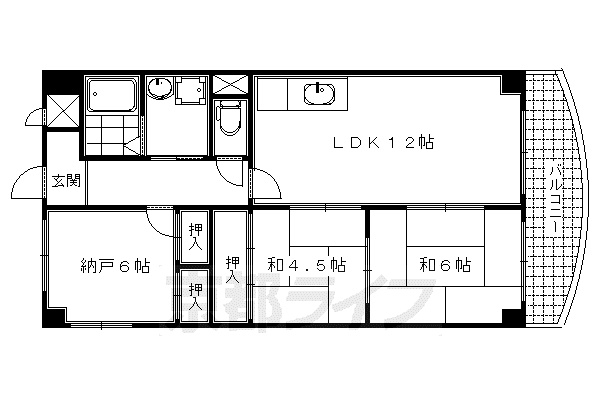 コンフォール(3LDK/5階)の間取り写真