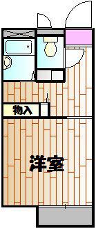 グリーンハイツ(ワンルーム/1階)の間取り写真