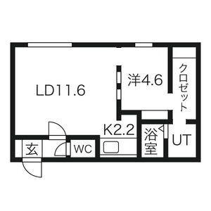 EFFORT琴似(1LDK/2階)の間取り写真