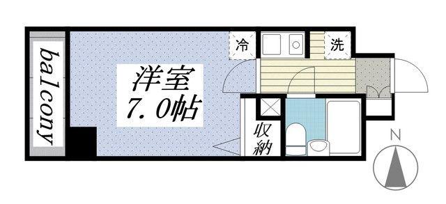 サニークレスト湘南平塚浅間町(1K/9階)の間取り写真