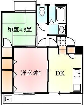 村上マンション(2DK/1階)の間取り写真