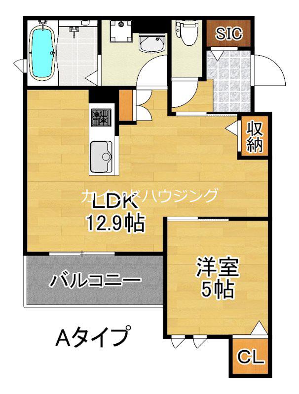 TAMADENISHI PARK VIEYNO(1LDK/2階)の間取り写真