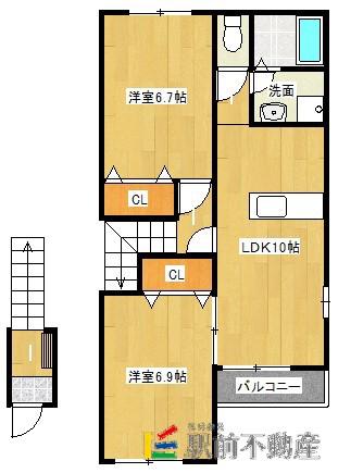 エクセレンスネオ(2LDK/2階)の間取り写真