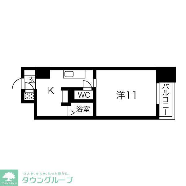 プリマヴェール名駅シュール(1K/7階)の間取り写真