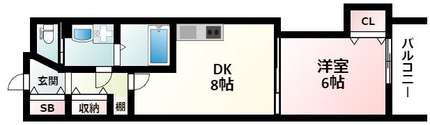 NLC新大阪PARTII(1DK/3階)の間取り写真