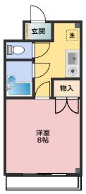 大黒屋ビル(1DK/2階)の間取り写真