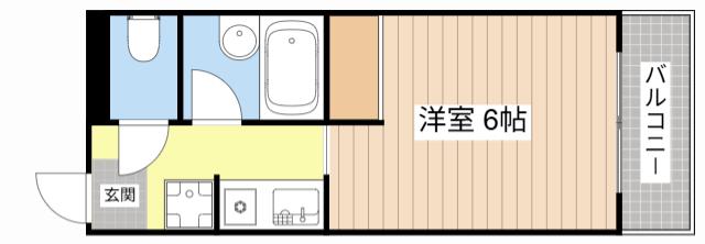 近江鉄道本線 八日市駅 徒歩59分 2階建 築30年(1K/2階)の間取り写真