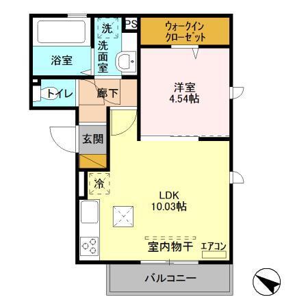 MAISON TAKIZAWA(1LDK/1階)の間取り写真