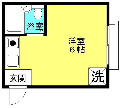 ヴィレッジカリアIV(ワンルーム/1階)の間取り写真