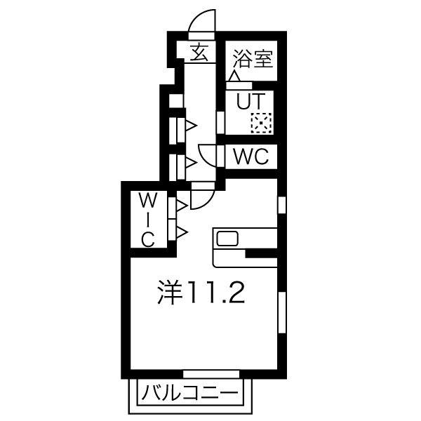 SOLEIL HINA(1K/1階)の間取り写真