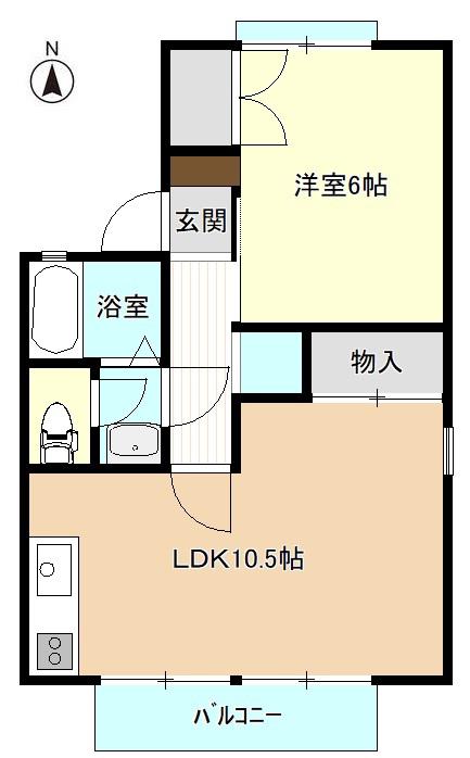 ドゥシャンブル(1LDK/1階)の間取り写真