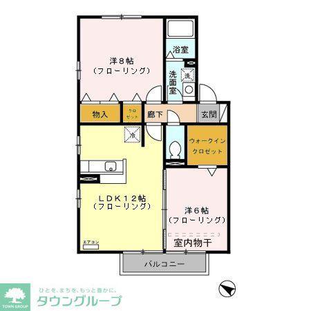 VERDURE(2LDK/2階)の間取り写真