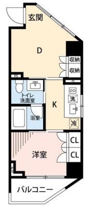 レジディア渋谷(1LDK/3階)の間取り写真