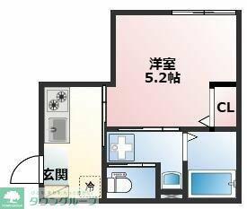 リアル綱島パークテラスB棟(1K/3階)の間取り写真