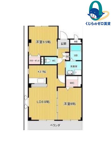 ロジュマンルーチェ(2LDK/3階)の間取り写真