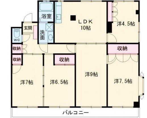 福室・ハイツ(5LDK/2階)の間取り写真