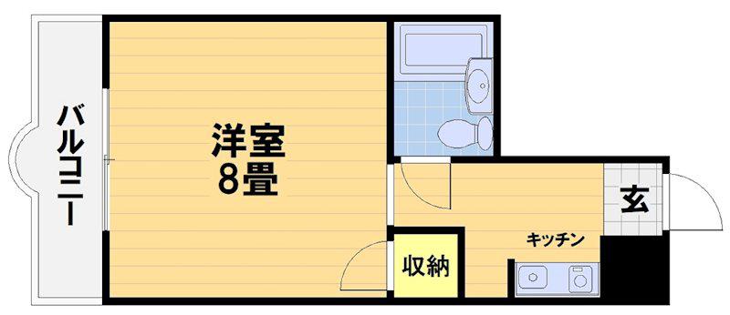 エスポワール雅(1K/3階)の間取り写真