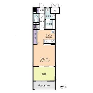 BPRレジデンス金山(1DK/4階)の間取り写真
