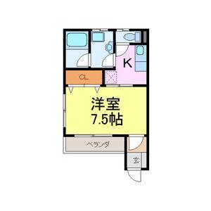 仕藤ビル(1K/3階)の間取り写真