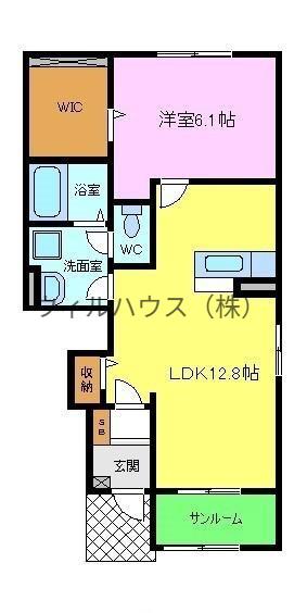 エスペランサⅡ(1LDK/1階)の間取り写真