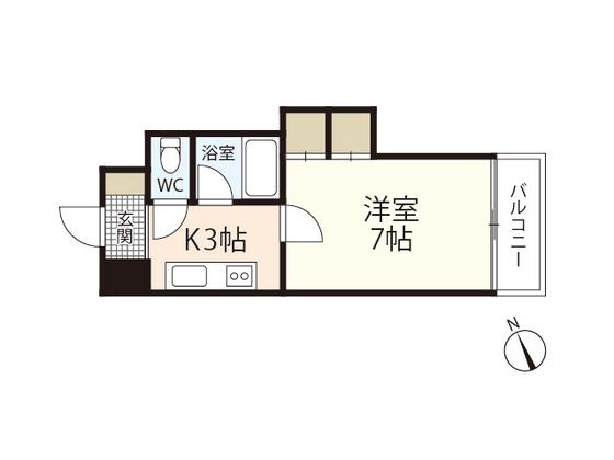 EPOCH21(1K/2階)の間取り写真