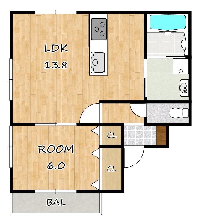HOUSE.HOLD 16(1LDK/1階)の間取り写真