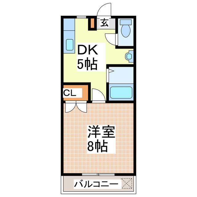 ダイナックスビル(1DK/4階)の間取り写真