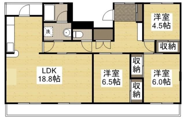 KSB庄 III(3LDK/4階)の間取り写真