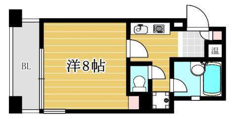 ステイタスマンション博多駅南(1K/6階)の間取り写真