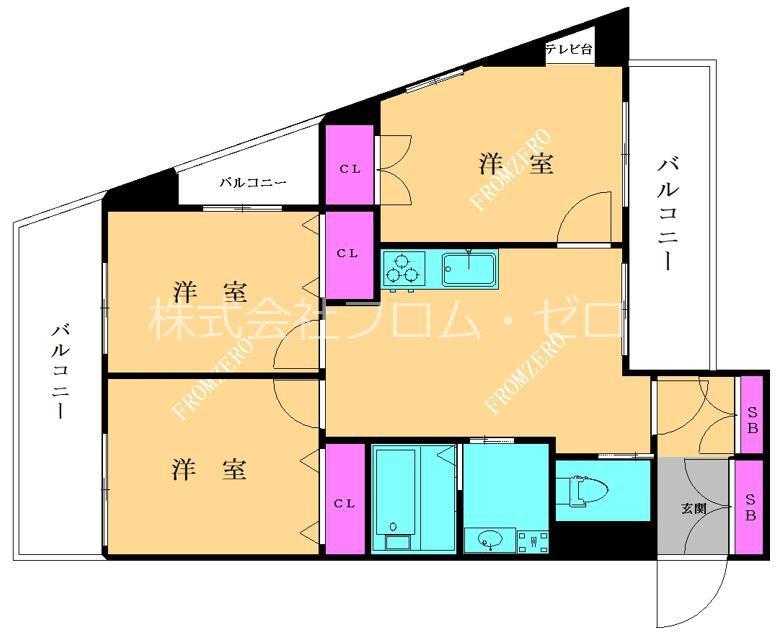 サカイリグリーンパーク第7(3LDK/7階)の間取り写真