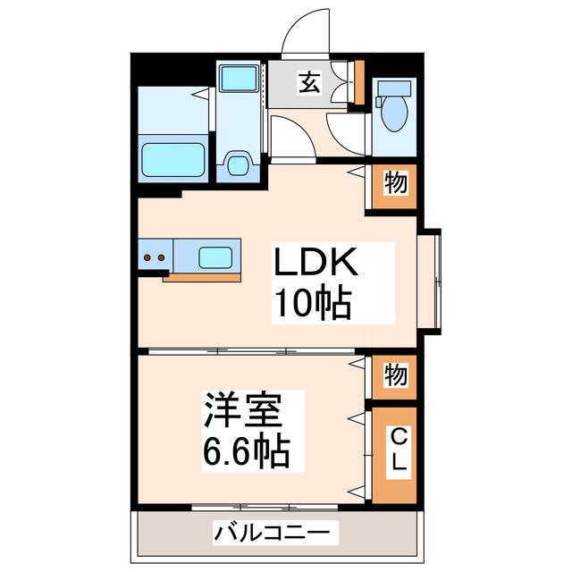 リスタジォーネ迎町(1LDK/8階)の間取り写真