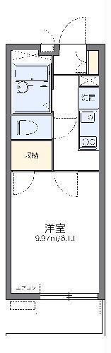 レオパレスアイ&ロンIII(1K/1階)の間取り写真