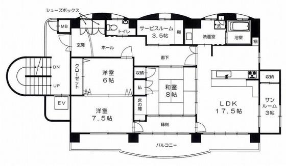 ファミーユ・T(3SLDK/3階)の間取り写真