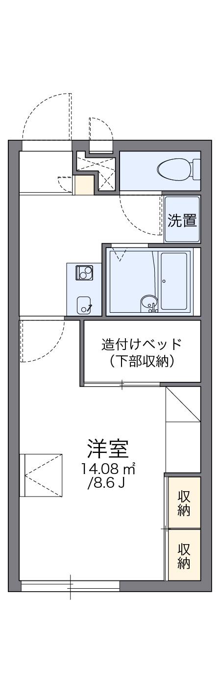 レオパレスヤマタニ(1K/1階)の間取り写真
